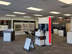 Interior of Victra Verizon Authorized Retail Store in Pasadena, MD.