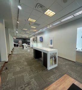Interior of Victra Verizon Authorized Retail Store in Waldorf Mall, MD.