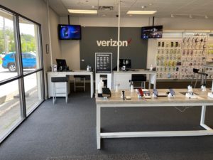 Interior of Victra Verizon Authorized Retail Store in Waterville, ME.