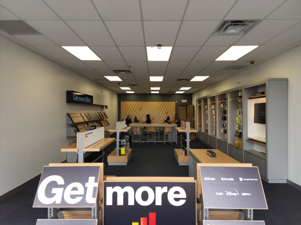 Interior of Victra Verizon Authorized Retail Store in Washington Township, MI.