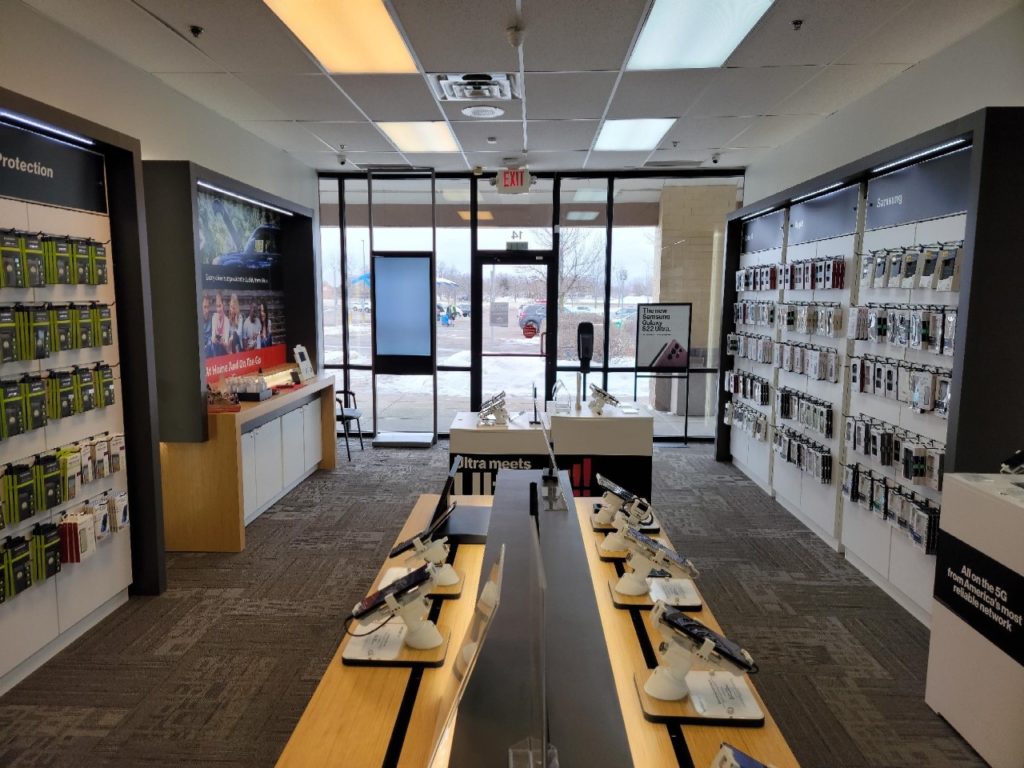 Interior of Victra Verizon Authorized Retail Store in Buffalo, MN.
