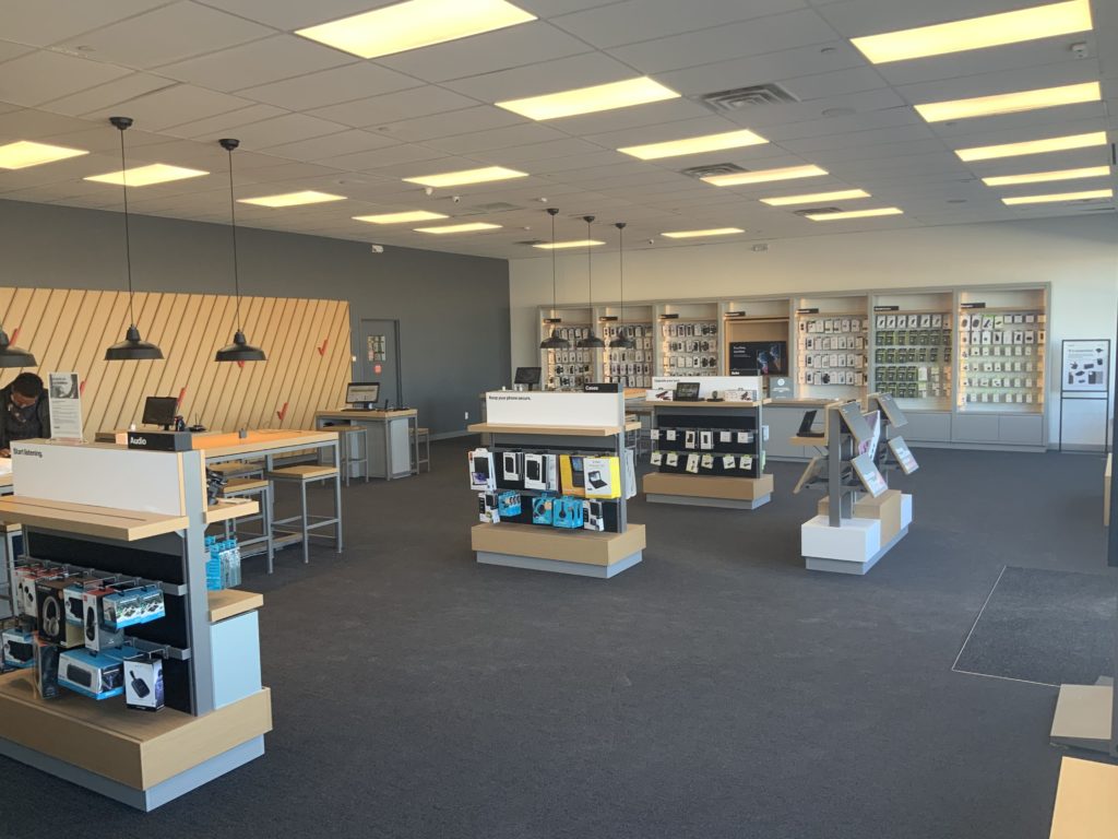 Interior of Victra Verizon Authorized Retail Store in Shakopee, MN.