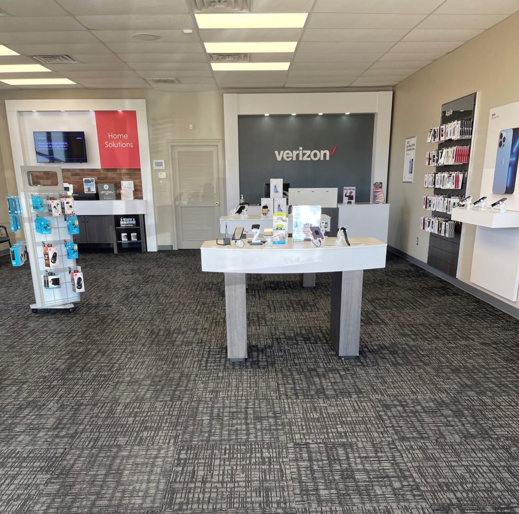 Interior of Victra Verizon Authorized Retail Store in Jackson, MS.
