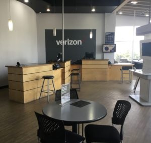 Interior of Victra Verizon Authorized Retail Store in Bozeman 11th Ave, MT.