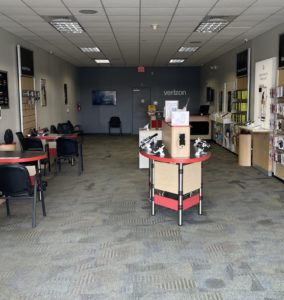 Interior of Victra Verizon Authorized Retail Store in Clayton, NC.