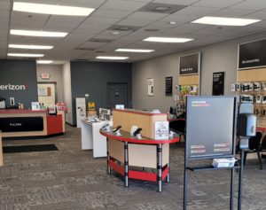 Interior of Victra Verizon Authorized Retail Store in Fayetteville - Cliffdale. NC.