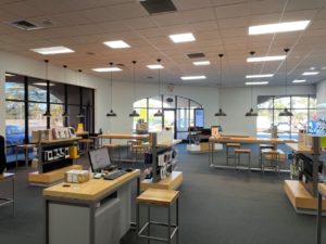 Interior of Victra Verizon Authorized Retail Store in Greenville, NC.