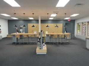 Interior of Victra Verizon Authorized Retail Store in Jacksonville - Freedom, NC.
