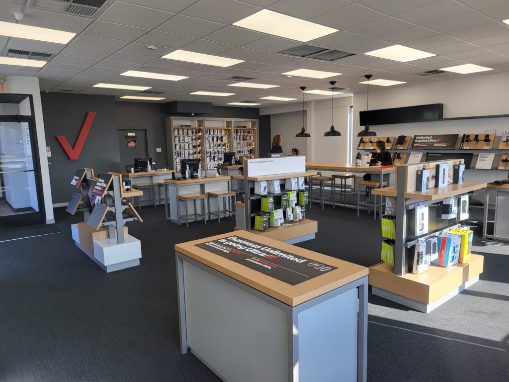 Interior of Victra Verizon Authorized Retail Store in Kill Devil Hills, NC.