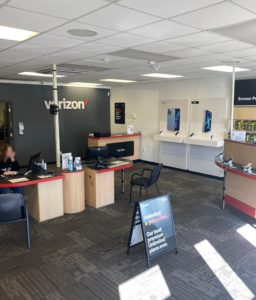 Interior of Victra Verizon Authorized Retail Store in Kings Mountain, NC.