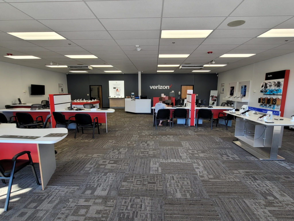 Interior of Victra Verizon Authorized Retail Store in Morganton Heights, NC.