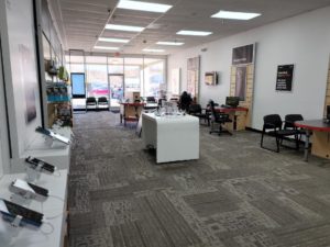 Interior of Victra Verizon Authorized Retail Store in Murphy, NC.