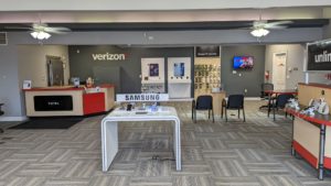 Interior of Victra Verizon Authorized Retail Store in Waxhaw, NC.