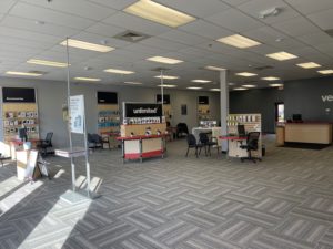 Interior of Victra Verizon Authorized Retail Store in Wesley Chapel, NC.