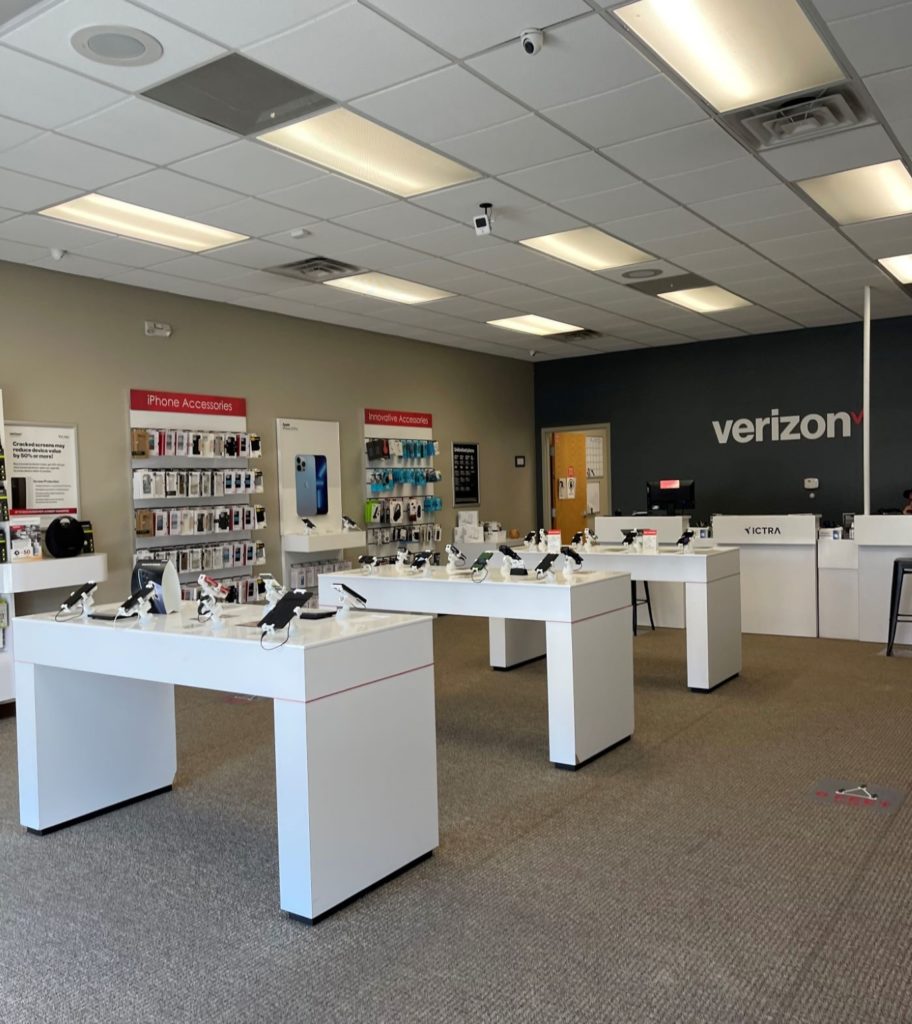 Interior of Victra Verizon Authorized Retail Store in Plattsmouth, NE.