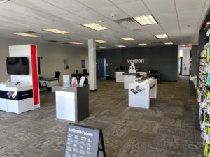 Interior of Victra Verizon Authorized Retail Store in Red Bank, NJ.