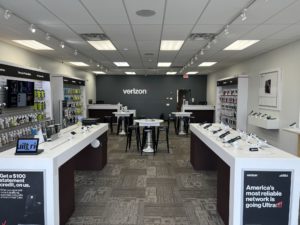 Interior of Victra Verizon Authorized Retail Store in South Amboy, NJ.