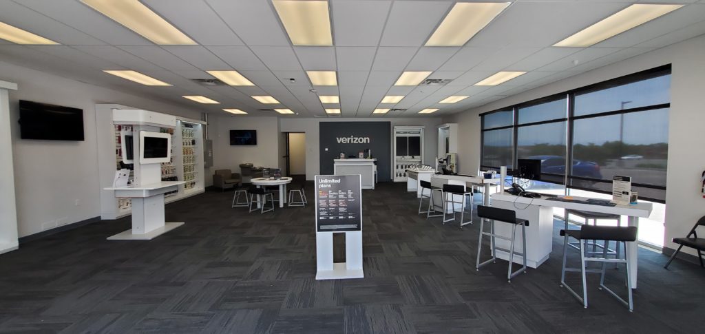 Interior of Victra Verizon Authorized Retail Store in Albuquerque La Orilla, NM.