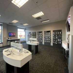 Interior of Victra Verizon Authorized Retail Store in Reno, NV.