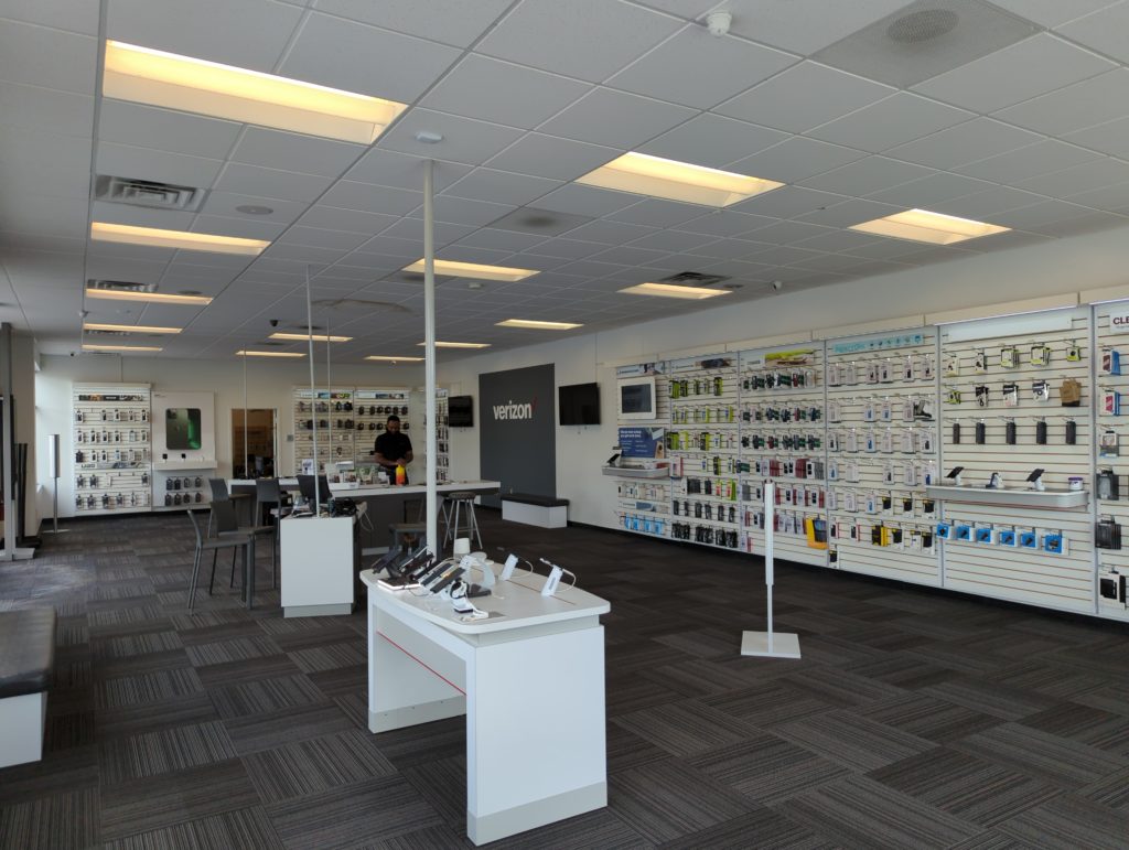 Interior of Victra Verizon Authorized Retail Store in Camillus, NY.