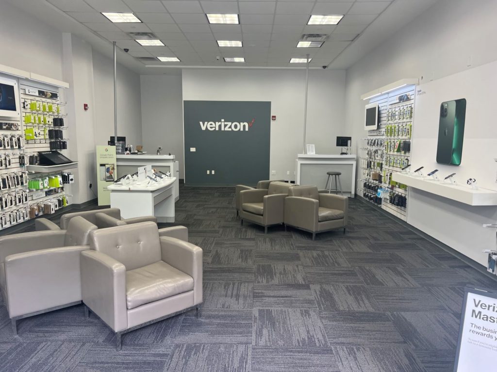 Interior of Victra Verizon Authorized Retail Store in Yonkers, NY.