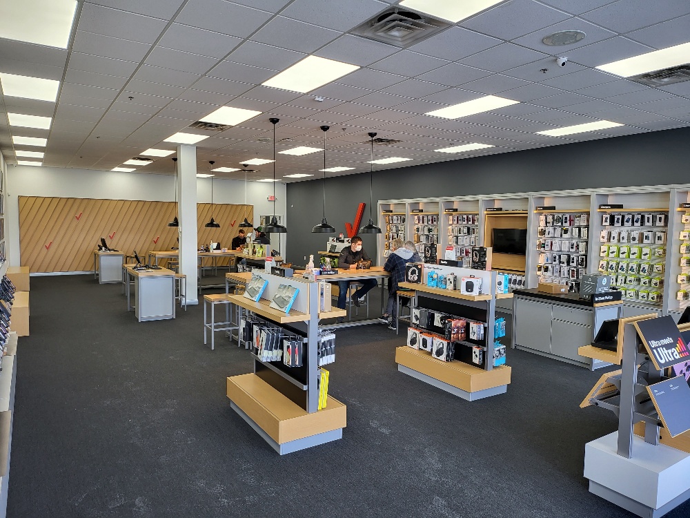 Interior of Victra Verizon Authorized Retail Store in Alliance State, OH.