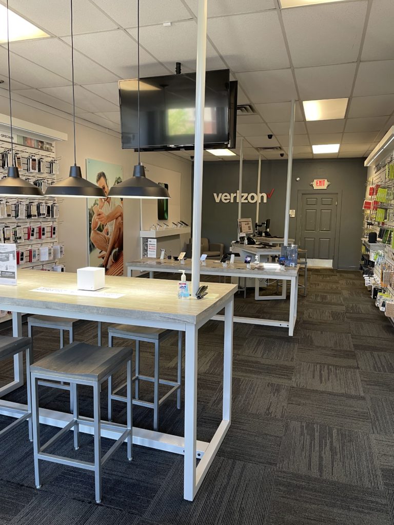 Interior of Victra Verizon Authorized Retail Store in Bexley, OH.