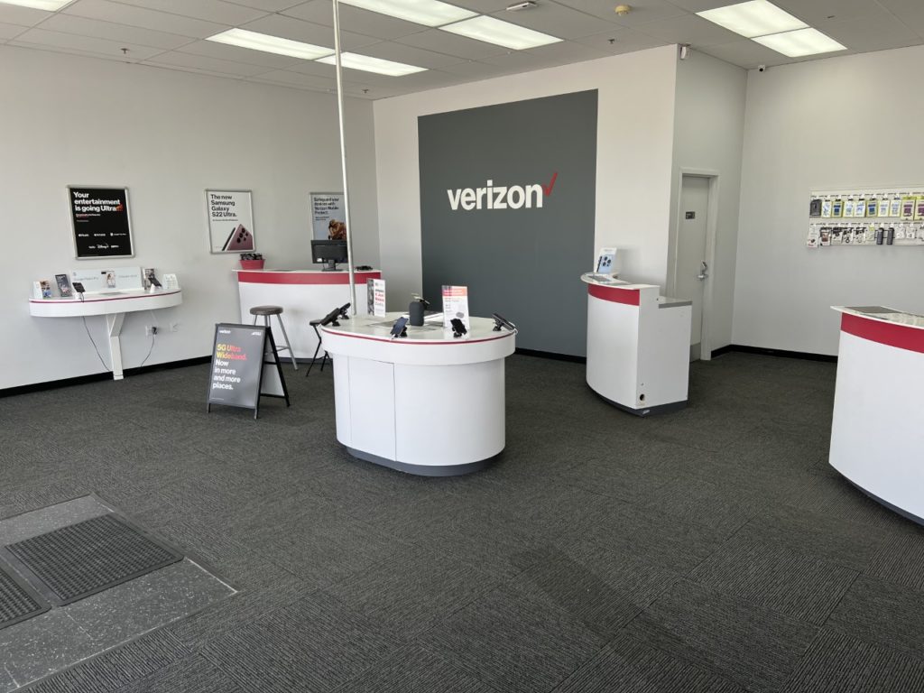Interior of Victra Verizon Authorized Retail Store in Bucyrus, OH.