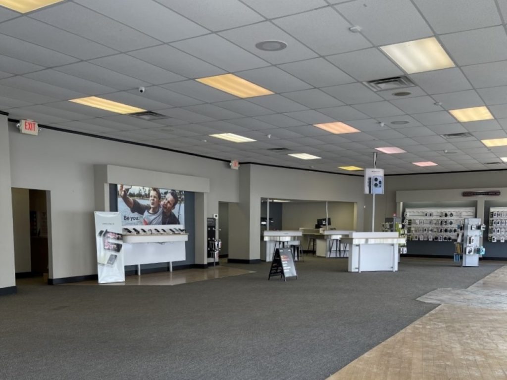 Interior of Victra Verizon Authorized Retail Store in Cambridge, OH.