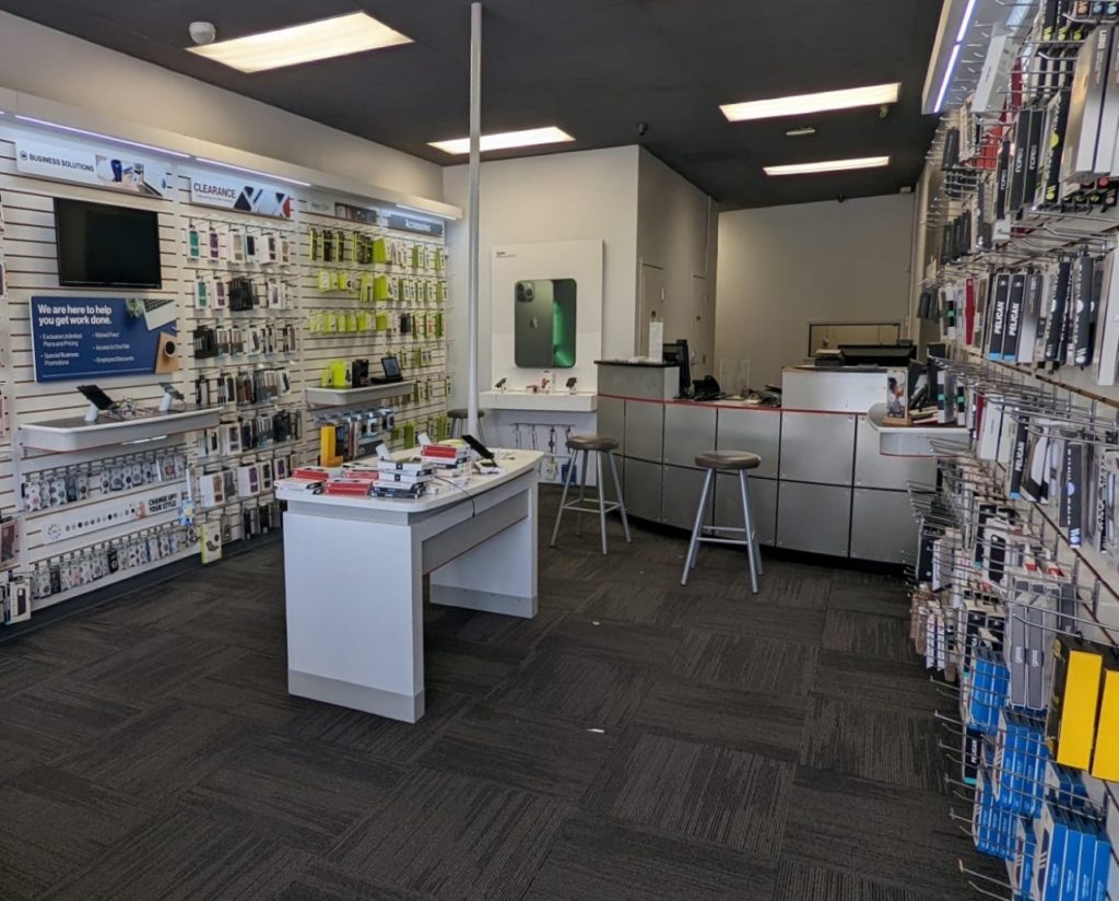 Interior of Victra Verizon Authorized Retail Store in Gahanna, OH.