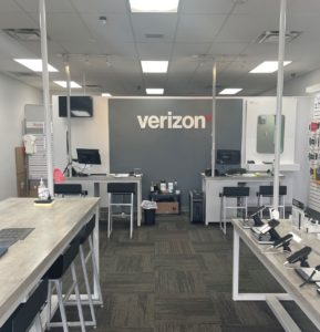 Interior of Victra Verizon Authorized Retail Store in Middlefield, OH.