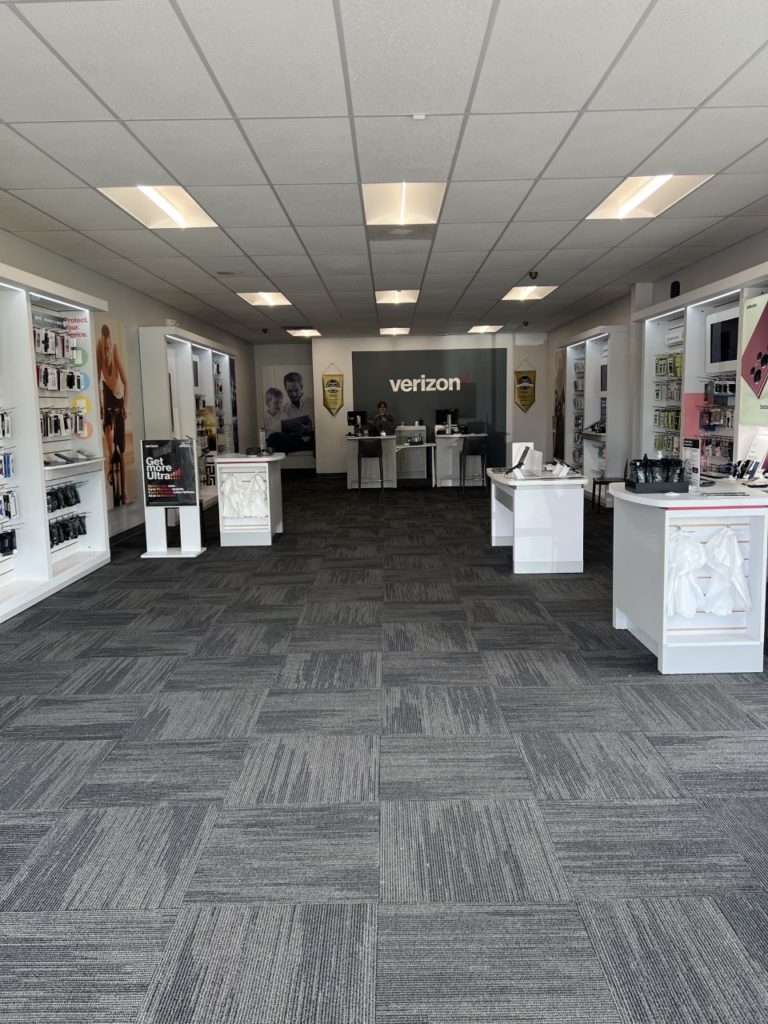 Interior of Victra Verizon Authorized Retail Store in Mt Vernon, OH.