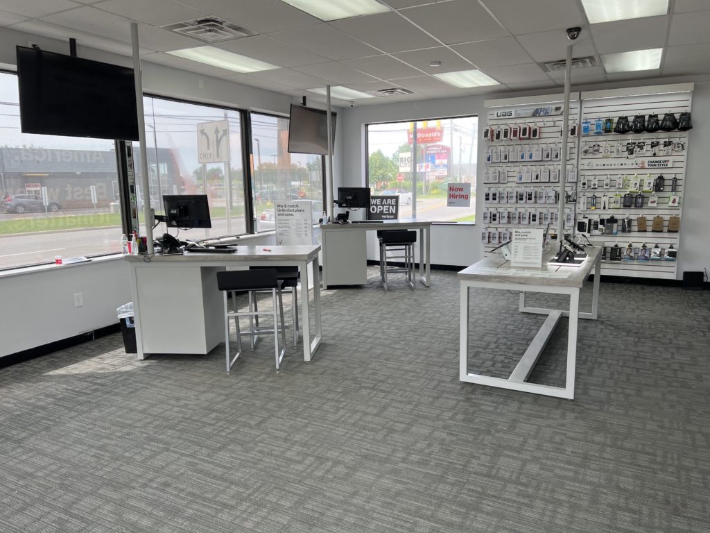 Interior of Victra Verizon Authorized Retail Store in Norwalk, OH.