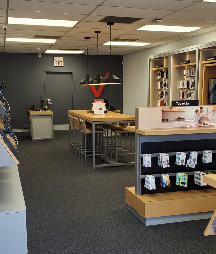 Interior of Victra Verizon Authorized Retail Store in Swanton, OH.