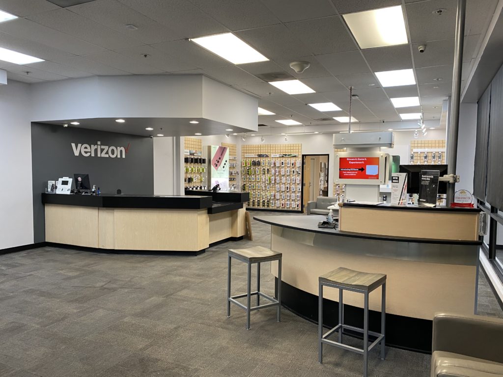 Interior of Victra Verizon Authorized Retail Store in Canby, OR.