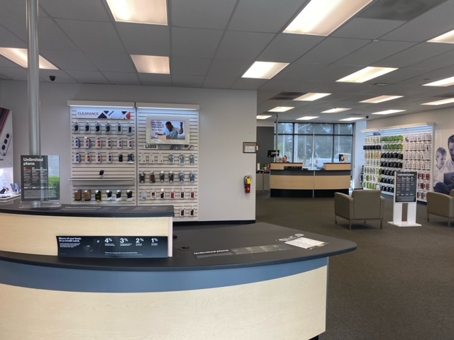 Interior of Victra Verizon Authorized Retail Store in Cornelius, OR.