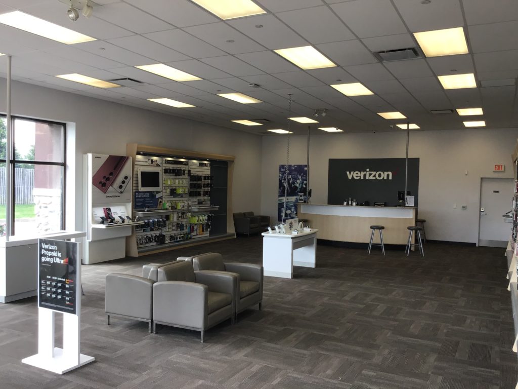 Interior of Victra Verizon Authorized Retail Store in Hamburg, PA.