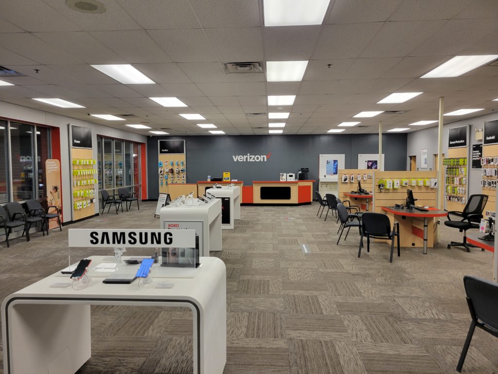 Interior of Victra Verizon Authorized Retail Store in Phoenixville, PA.