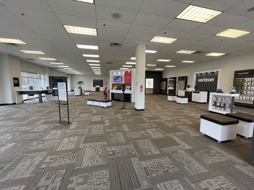 Interior of Victra Verizon Authorized Retail Store in Pittsburgh Mt. Nebo, PA.