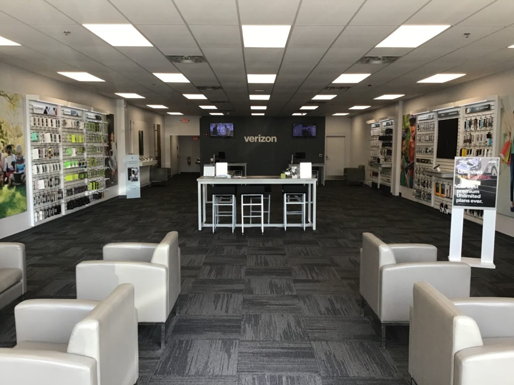 Interior of Victra Verizon Authorized Retail Store in Pottstown Upland, PA.