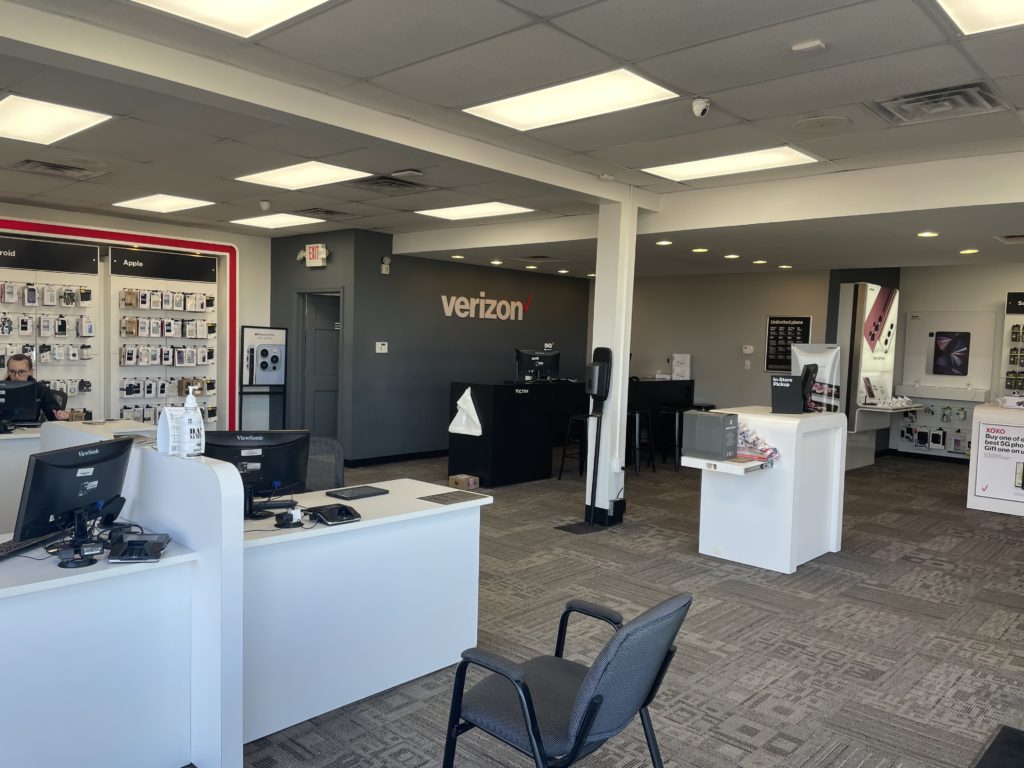 Interior of Victra Verizon Authorized Retail Store in Somerset, PA.