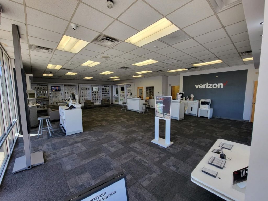 Interior of Victra Verizon Authorized Retail Store in El Paso Mesa, TX.