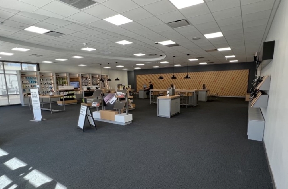 Interior of Victra Verizon Authorized Retail Store in Fort Worth, TX.