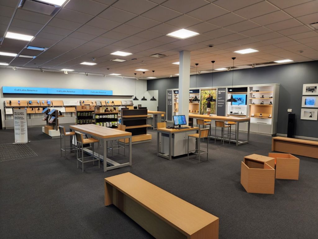 Interior of Victra Verizon Authorized Retail Store in Houston Northwest, TX.