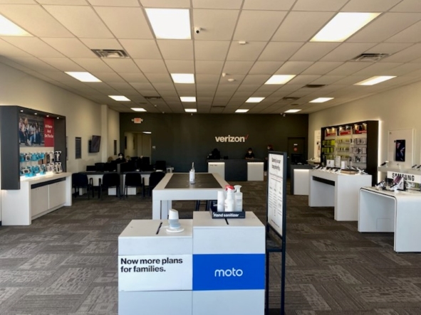 Interior of Victra Verizon Authorized Retail Store in Huntsville, TX.