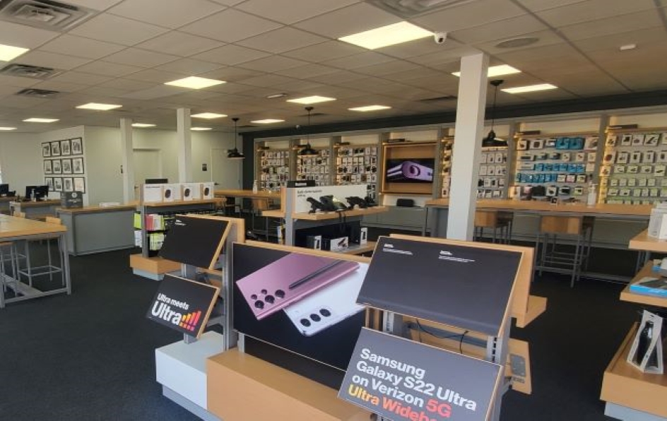 Interior of Victra Verizon Authorized Retail Store in Kilgore, TX.