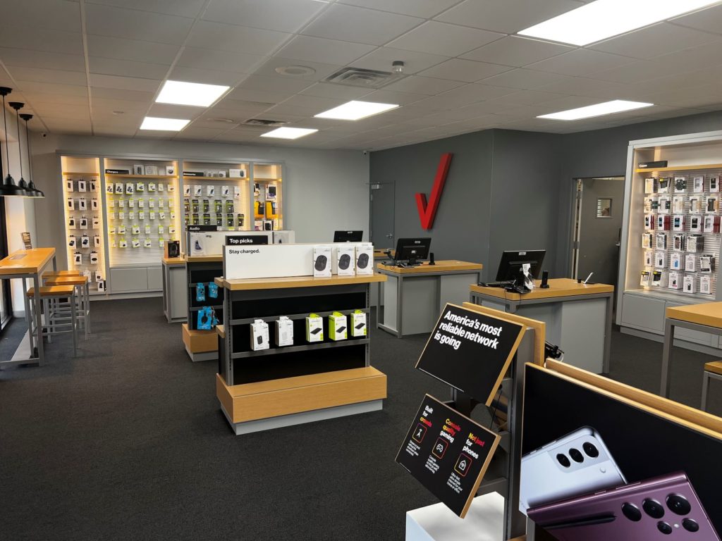 Interior of Victra Verizon Authorized Retail Store in Marshall, TX.