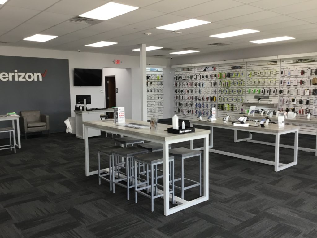 Interior of Victra Verizon Authorized Retail Store in McKinney, TX.