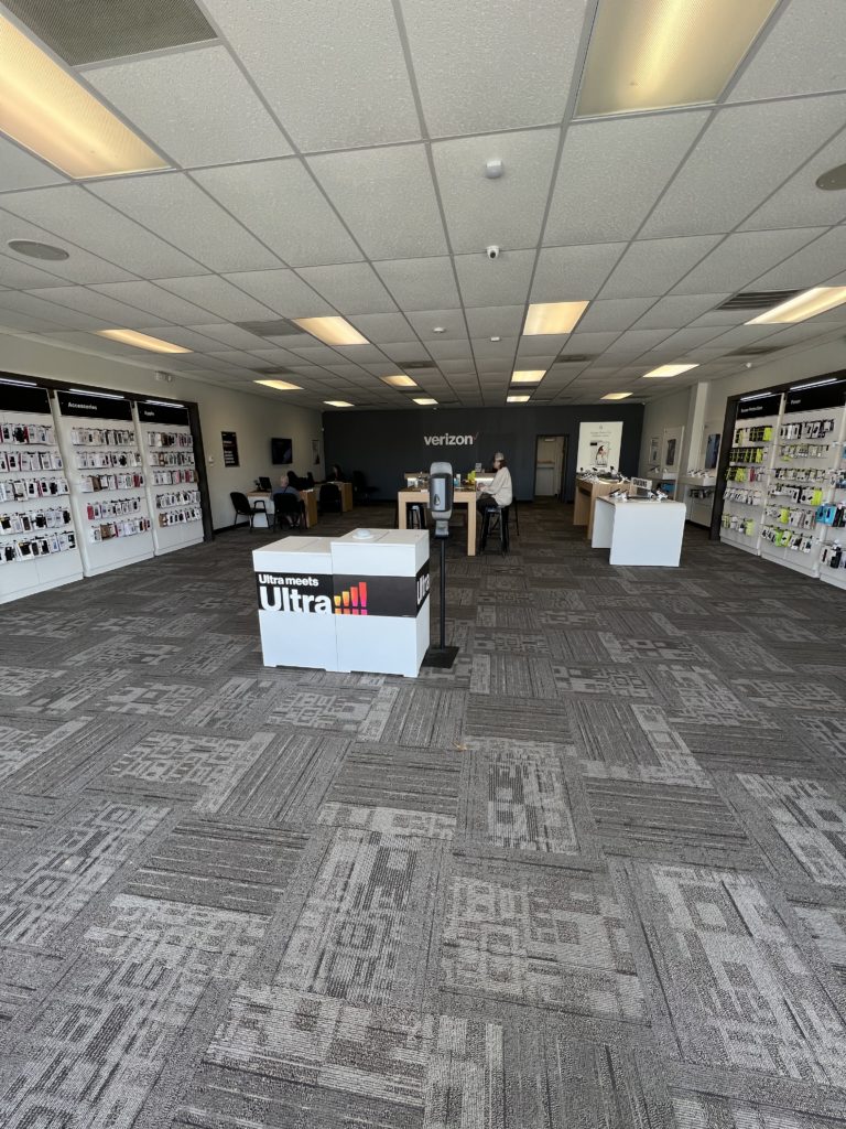 Interior of Victra Verizon Authorized Retail Store in Montgomery, TX.