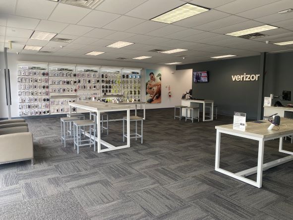 Interior of Victra Verizon Authorized Retail Store in Harrisville, UT.